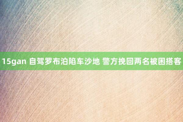 15gan 自驾罗布泊陷车沙地 警方挽回两名被困搭客