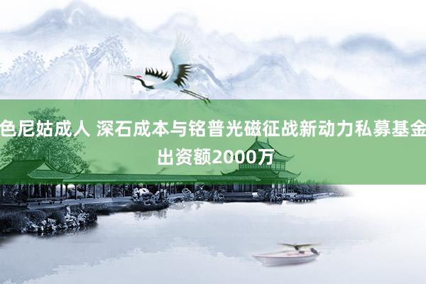 色尼姑成人 深石成本与铭普光磁征战新动力私募基金 出资额2000万