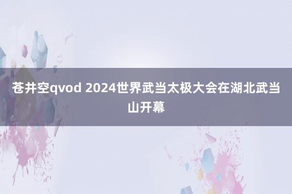 苍井空qvod 2024世界武当太极大会在湖北武当山开幕