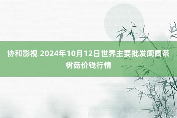 协和影视 2024年10月12日世界主要批发阛阓茶树菇价钱行情