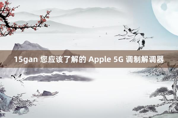 15gan 您应该了解的 Apple 5G 调制解调器