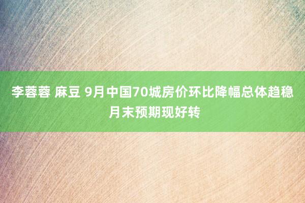 李蓉蓉 麻豆 9月中国70城房价环比降幅总体趋稳 月末预期现好转