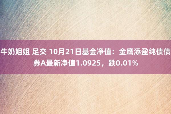 牛奶姐姐 足交 10月21日基金净值：金鹰添盈纯债债券A最新净值1.0925，跌0.01%