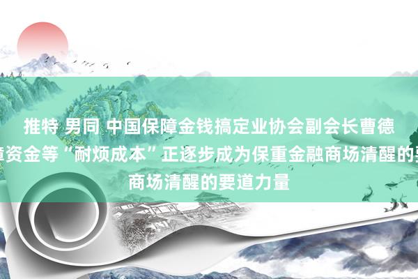 推特 男同 中国保障金钱搞定业协会副会长曹德云：保障资金等“耐烦成本”正逐步成为保重金融商场清醒的要道力量