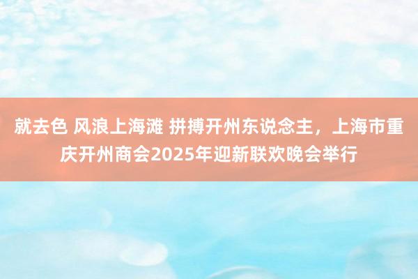 就去色 风浪上海滩 拼搏开州东说念主，上海市重庆开州商会2025年迎新联欢晚会举行