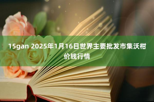 15gan 2025年1月16日世界主要批发市集沃柑价钱行情